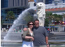 Emma and Simon by the Merlion