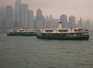 Star ferry with pollution.