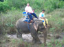 Gary Beadell and Susanna on an elephant