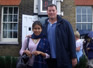 Janet and Simon on the Meridian, Greenwich, London